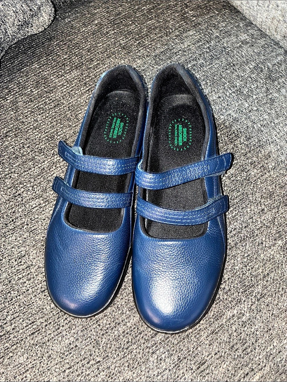 Propet Blue Leather Mary Jane Flats US 11 NWOT
